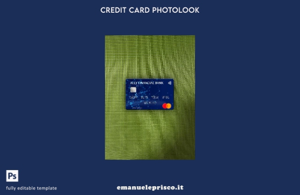 modello frontale photolook mastercard USA Ally Financial Bank in stile verificat